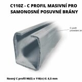 C110Z - C PROFIL MASIVNÍ PRO SAMONOSNÉ POSUVNÉ BRÁNY (2)
